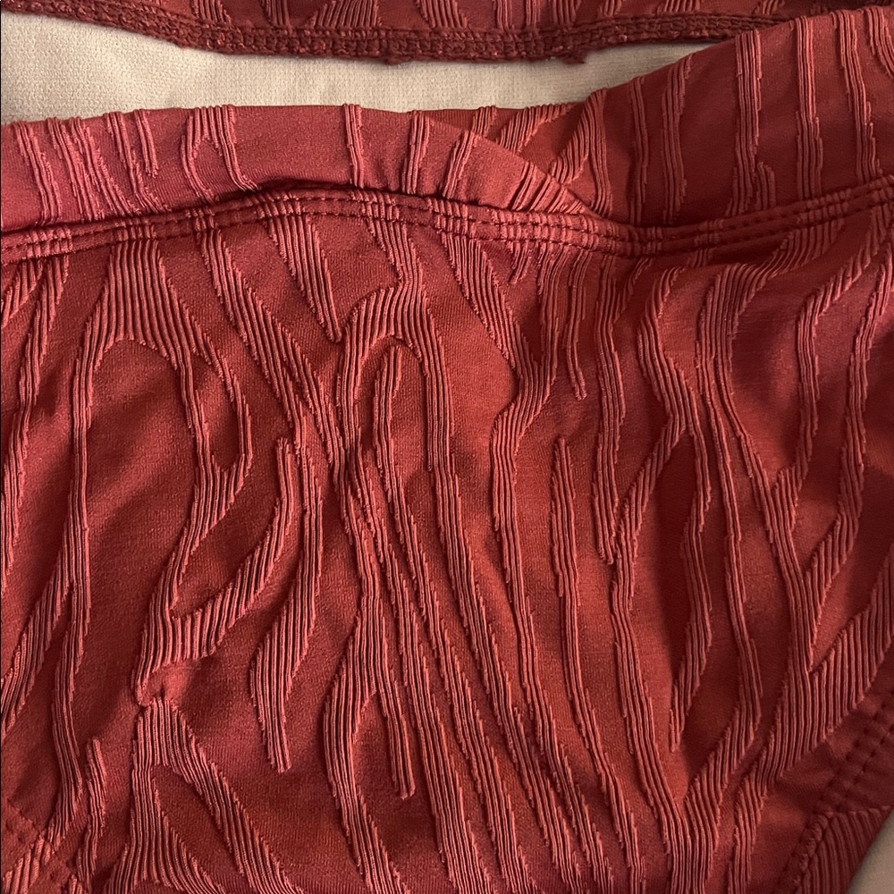 Rust colored Textured Bikini Bottom - Picture 2 of 3